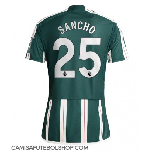 Camisa de time de futebol Manchester United Jadon Sancho #25 Replicas 2º Equipamento 2023-24 Manga Curta
